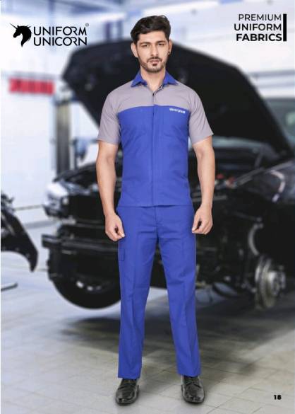 Hyundai Technician Uniform With Grey And Blue Color Manufacturers,Suppliers, Exporters in Surat